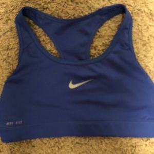 Nike sports bra blue medium